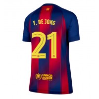 Barcelona Frenkie de Jong #21 Domáci Ženy futbalový dres 2025-26 Krátky Rukáv